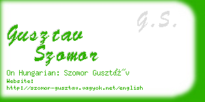 gusztav szomor business card